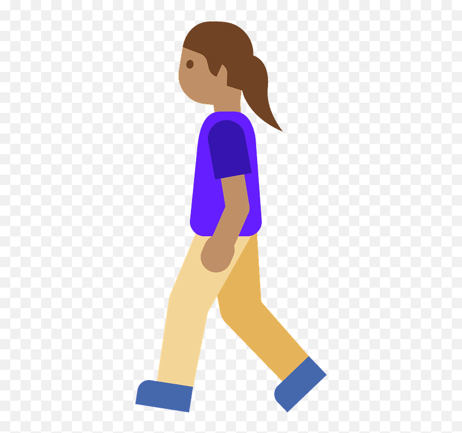 Peau Foncée Femme Qui Marche Image Clipart Téléchargement - Png De Emoji Andando,Emoji Bras