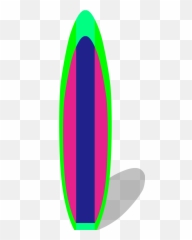 Surfboard Clipart Green And Yellow - Clip Art Library Surfboard Clipart Transparent Background Emoji,Surfboard Emojis