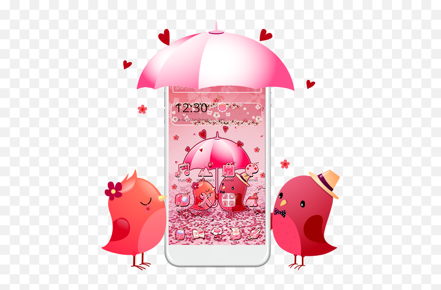 Heaven Pink Sakura Theme - Girly Emoji,Emoji Florzinha