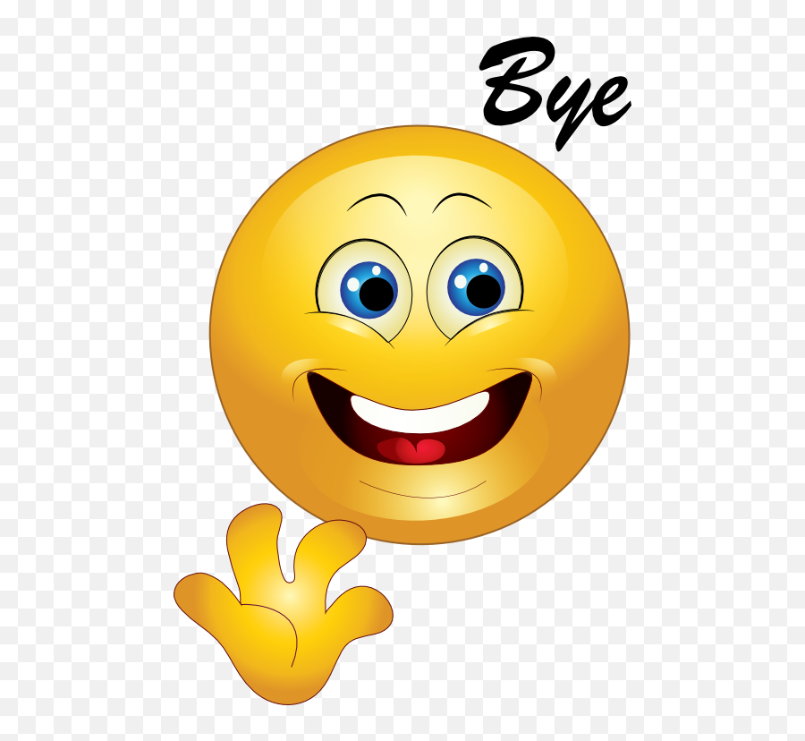Yellow Bye Happy Smiley Emoticon Clipart I2clipart - Bye Bye See You Tomorrow Emoji,Smiley Emoticon