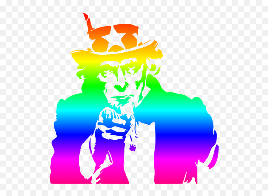 Rainbow Uncle Sam Shower Curtain For - Uncle Sam Svg Emoji,Uncle Sam Emojis For Android