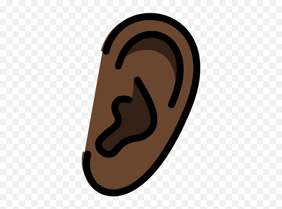 Ear Emoji Clipart - Brown Ear Png Transparent,Bunny Ear Emoticon