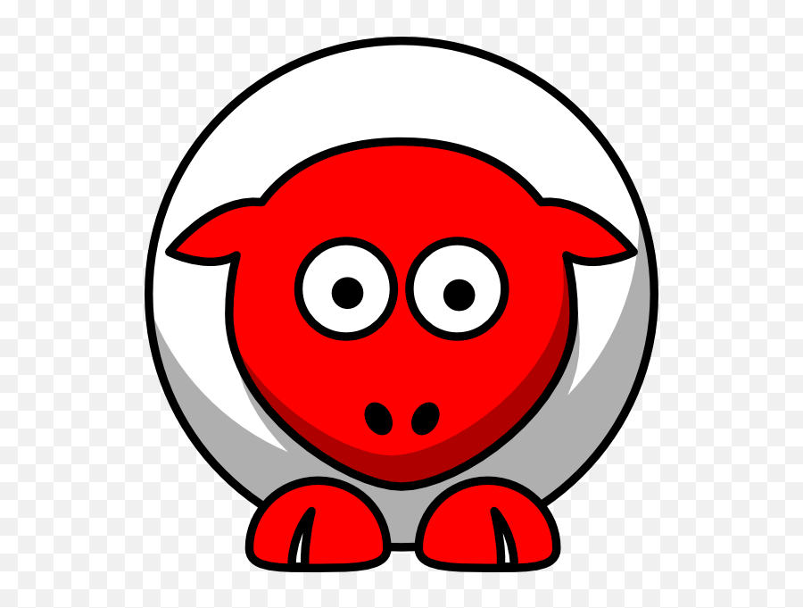 Sheep Looking Straight White Withred Face And White Nails - Purple Cartoon Sheep Clip Art Emoji,Sheep Emoticon