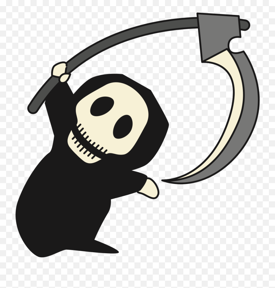 Onlinelabels Clip Art - Grim Reaper Png Cute Emoji,Grim Reaper Emoticon Facebook