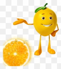 Juice Lemon Lime Drawing Illustration - Lemon With Eyes Emoji,Slurping Emoticon
