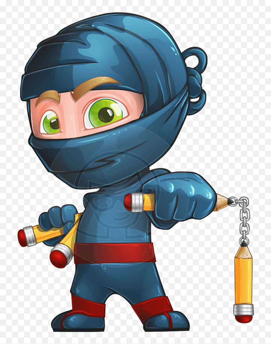 Ninja Warrior Cartoon Vector Character Emoji,Emotion Chartoon