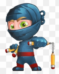 Ninja Warrior Cartoon Vector Character Emoji,Emotion Chartoon