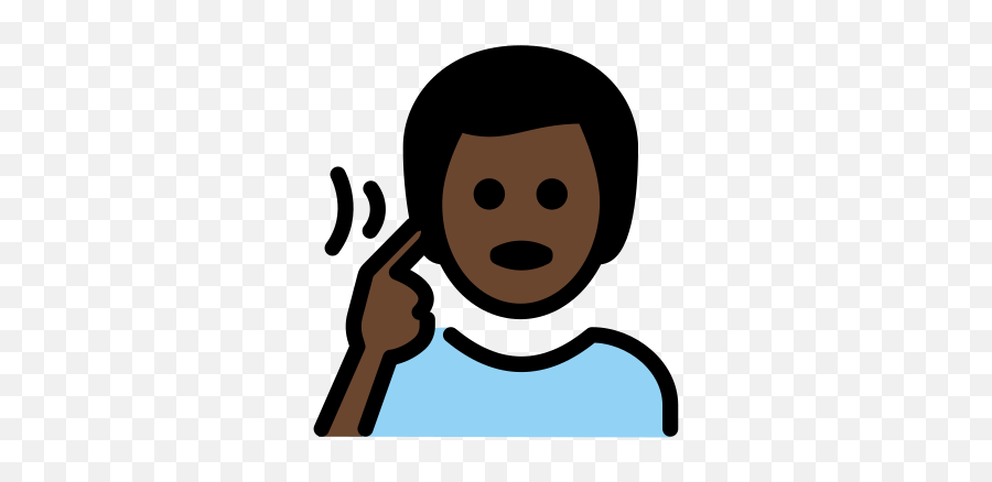 Deaf Person Dark Skin Tone Emoji - Download For Free,Emoticons Dark And Light