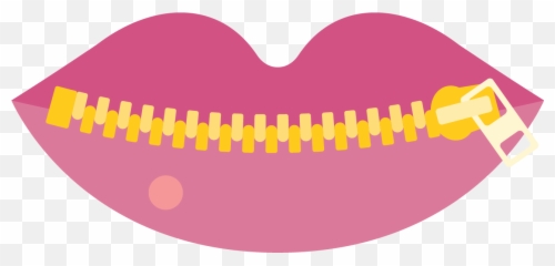 Lips Clipart Zipped Lips Zipped - Zipped Lips Clip Art Emoji,Zipper Mouth Emoji
