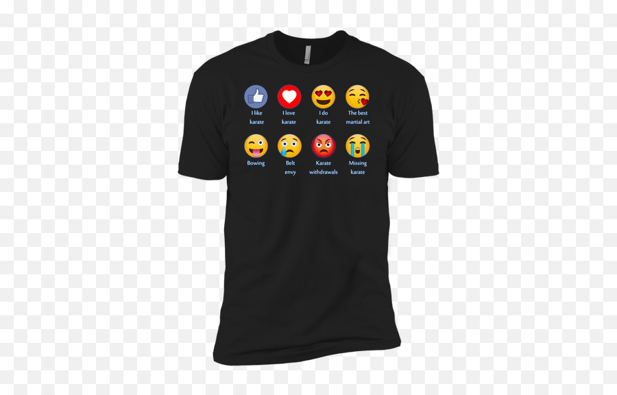 Great I Love Karate Emojis Emoticons Funny Martial Arts T - Shirts,Love Text Emojis