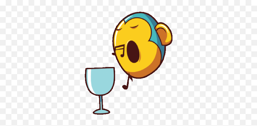 Sinyet Sings And Breaks Glass With - Break Empty Glass Gif Emoji,Wine Glass Emoticon