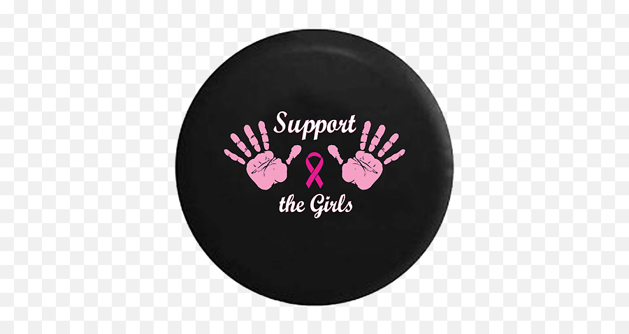 Spare Tire Cover Support The Breast Cancer Pink Ribbon Hands Wave Suv Or Rv Ebay Emoji,Breast Cancer Emoji