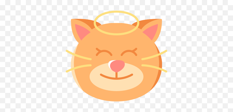 Cat - Happy Emoji,Angel Cat Emoji