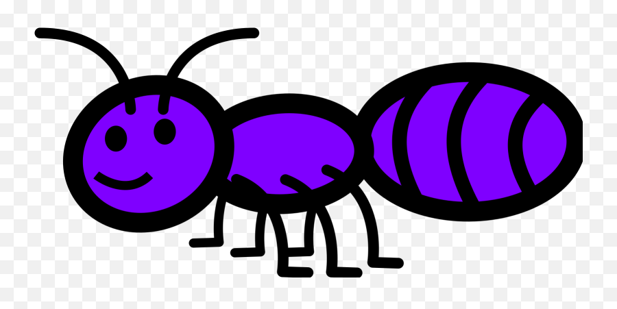Purple Ant Clip Art At Clker - Ant Clipart Red Emoji,Ant Emoticon