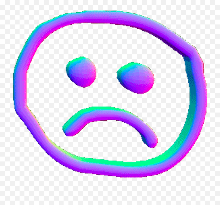 Sad Sticker - Vaporwave Png Emoji,Sad Boy Emoji