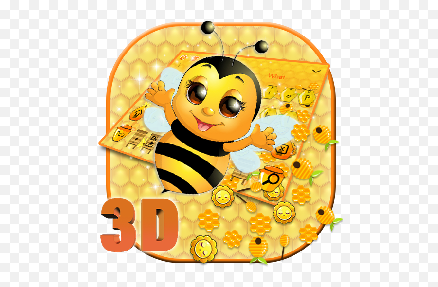 3d Cute Honey Bee Gravity Keyboard Theme U2013 Apps On Google Play - Cutehoney Bee Emoji,Honey Bee Emoji