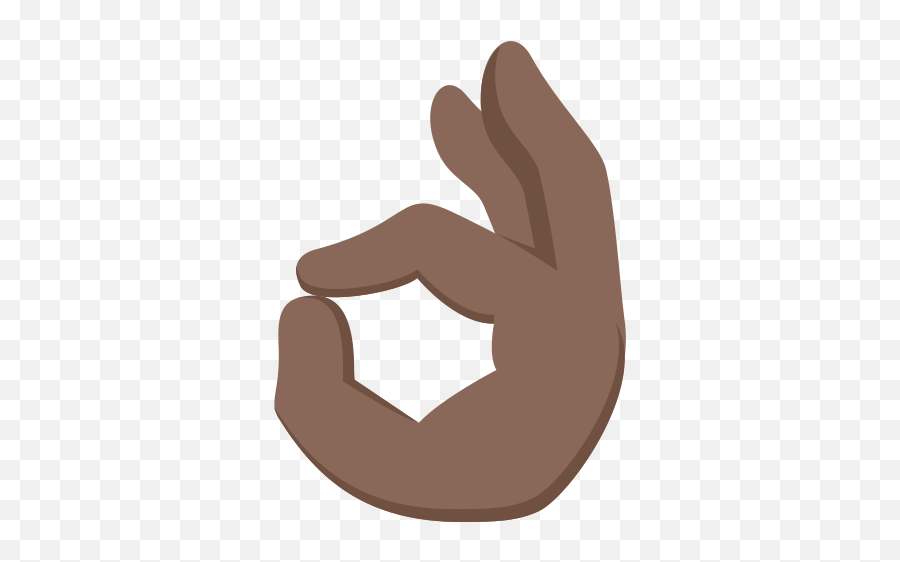 Dark Skin Tone Emoji High - Ok Hand Skin Tone 5,Ok Hand Emoji
