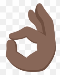 Dark Skin Tone Emoji High - Ok Hand Skin Tone 5,Ok Hand Emoji
