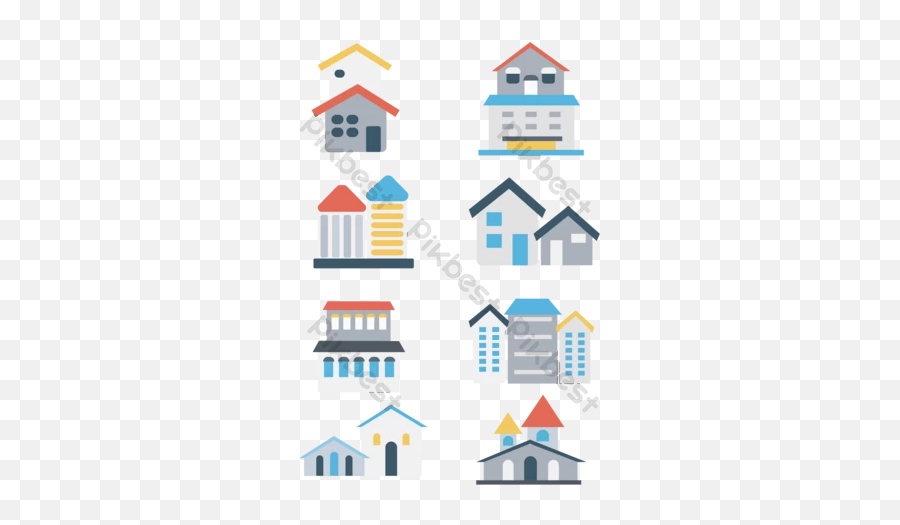 House Flat Design Images Free For Design - Pikbest Vertical Emoji,House And Tree Emoji