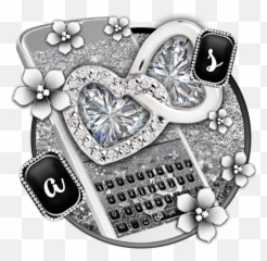 Silver Glitter Heart Keyboard - Silver Glitter Heart Keyboard Apk Emoji,Die Antwoord Emoticon Heart