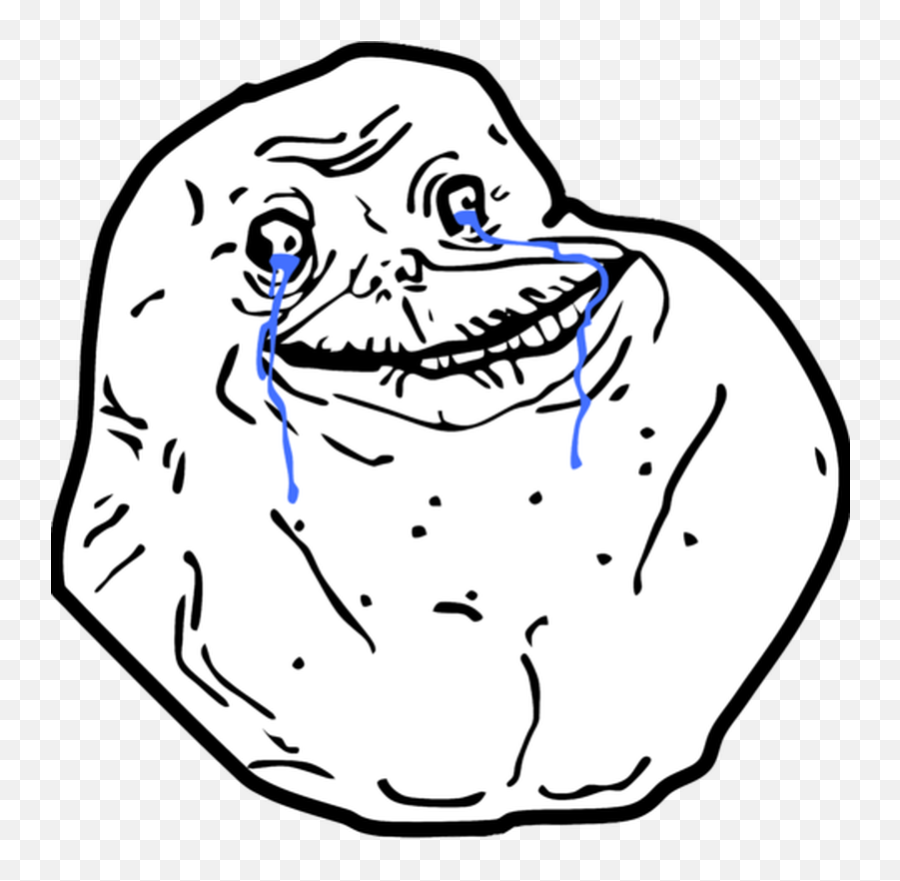 Forever Alone Rage Face Png - Forever Alone Meme Png Forever Alone Meme Png Emoji,Rage Flower Emoji