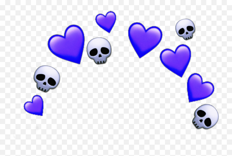 The Most Edited Skull Picsart - Transparent Background Red Hearts Png Emoji,Grateful Dead Emojis For Iphone