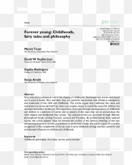 Pdf Forever Young Childhoods Fairy Tales And Philosophy - Document Emoji,Fairies That Mess With Emotions