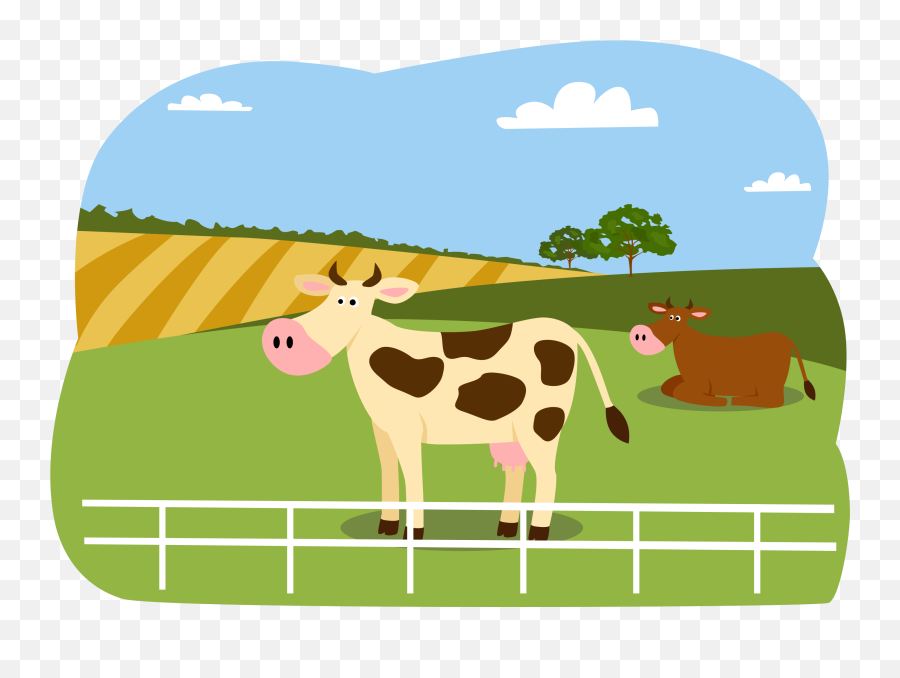 Climbing Clipart - Farm Animals Creazilla Farm Clipart Emoji,Cow And Man Emoji