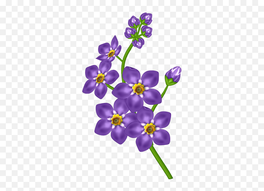 Free Violet Flower Png Download Free Clip Art Free Clip - Transparent Flowers Clip Art Emoji,Violet Flower Emoji