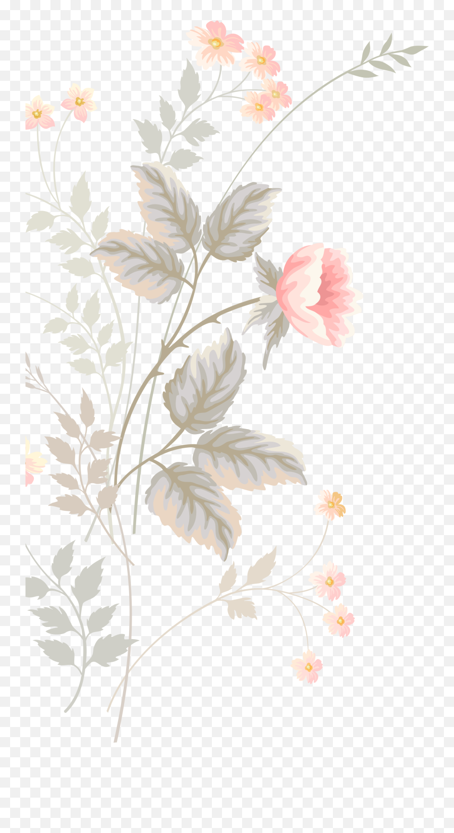 Download Pink Flower Pattern Watercolor Design Floral Emoji,Japanese Emoticon With Flower
