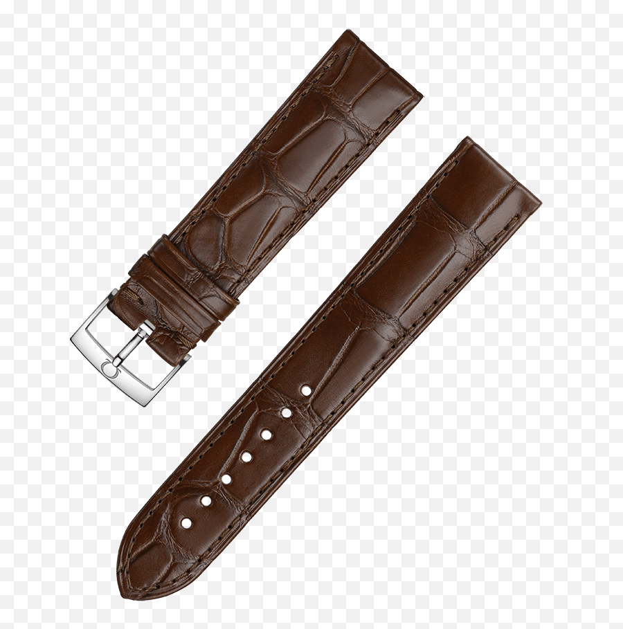 Watch Straps Brown Alligator Leather Strap With Pin Buckle Emoji,Facebook Emoticons, Alligator