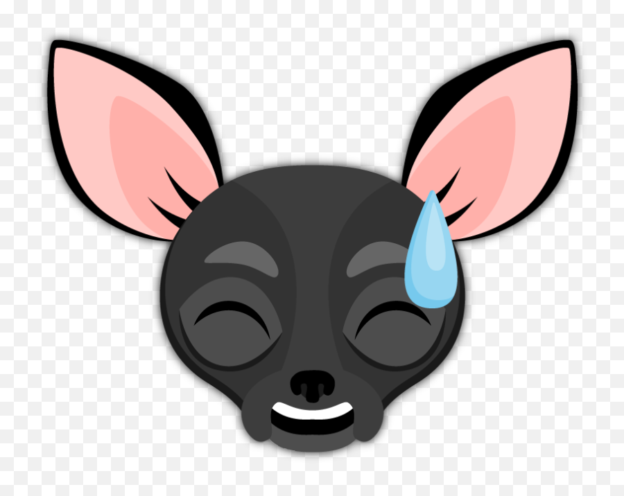 Black Chihuahua Emoji Stickers For,Emoji Sweats