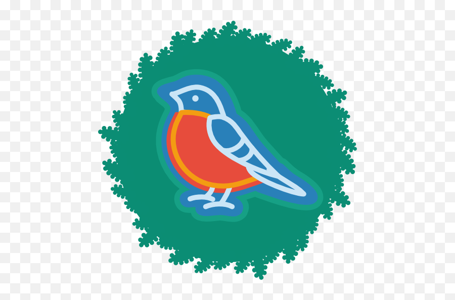 Bird Icon Christmas Wreath Iconset Iconkacom - Old World Flycatchers Emoji,Kiwi Bird Emoji