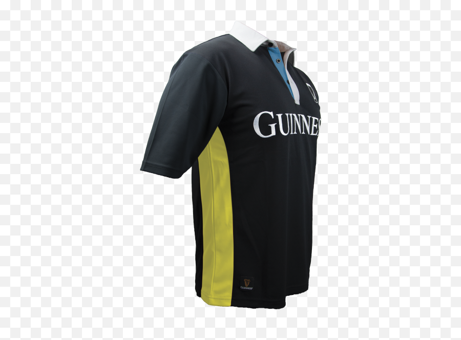 Black And Yellow Rugby Jersey - Short Sleeve Emoji,Guinness Emoji