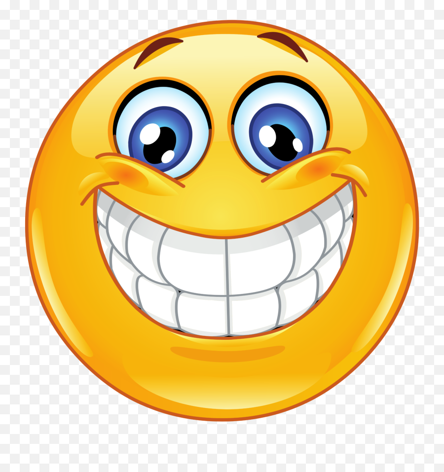 Emoji With Big Smile Transparent Png - National Smile Power Day,Laughing Face Emoji