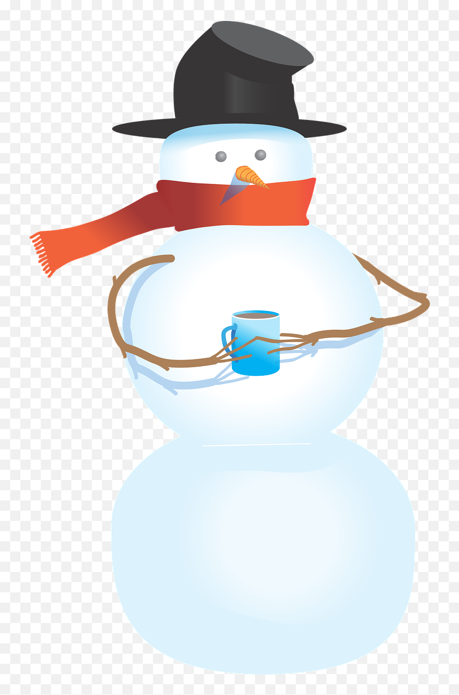 Snowman Free To Use Clipart 3 - Clipartix Snowman Holding Hot Chocolate Emoji,Snowman Emoji