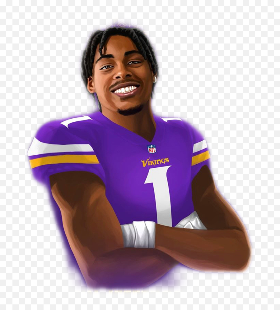 Justin Jefferson Sticker By Nfl Edits - Justin Jefferson Wallpaper Vikings Emoji,How To Use Nfl Emojis