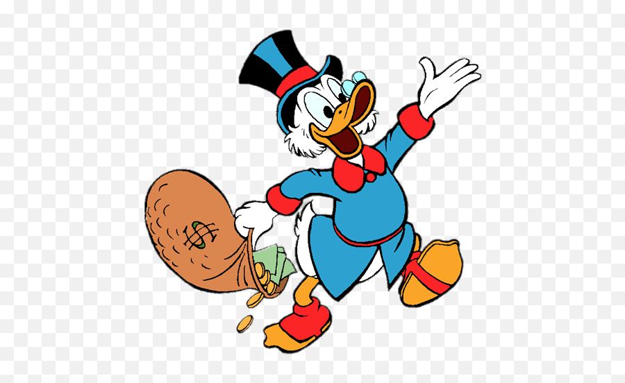 Scrooge Mcduck And Money Png Free - Scrooge Mcduck Png Emoji,Scrooge Emoji