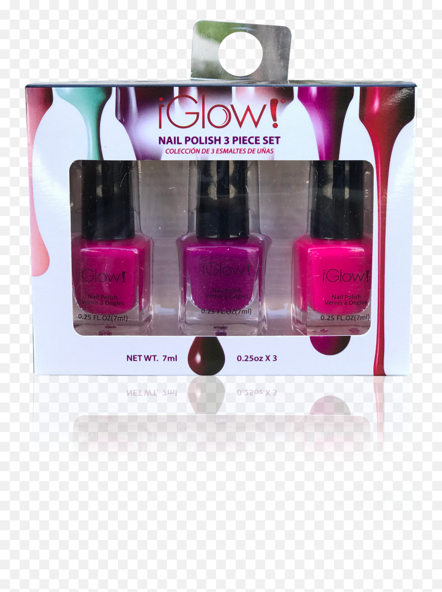 Iglow Nail Polish 3pk - Iglow Nail Polish Emoji,Nail Polish Bottle Emoji