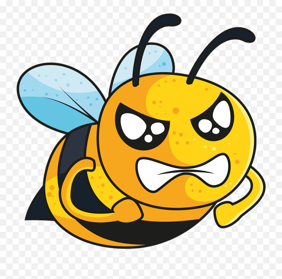 Bee Angry Honeybee - Free Image On Pixabay Dessin Abeille En Colère Emoji,Honey Bee Emoji