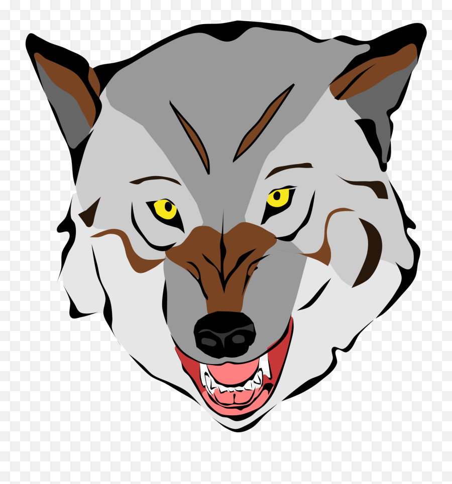 Library Of Wolf Face Mask Clipart Black And White Stock Png - Scary Cartoon Wolf Face Emoji,Marshmello Face Emoticon