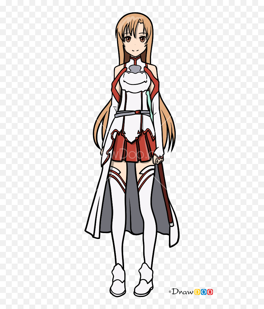 How To Draw Asuna Anime Girls - Asuna Drawing Sword Art Online Emoji,Chibi Base Body Emotions