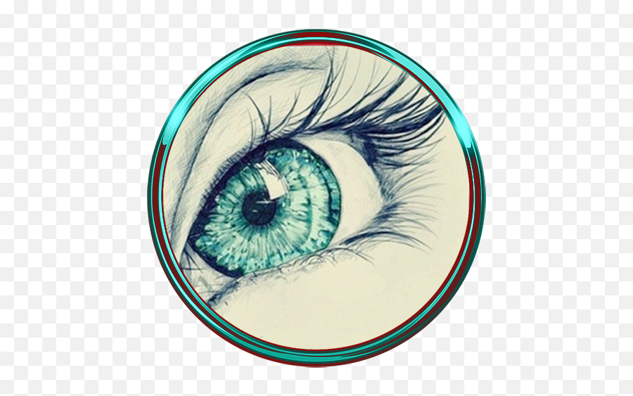 Realistic Eyes Drawing - Apps On Google Play Eye Drawing In Pencil Line Emoji,Drawings Of Determined Men Eye Emotions