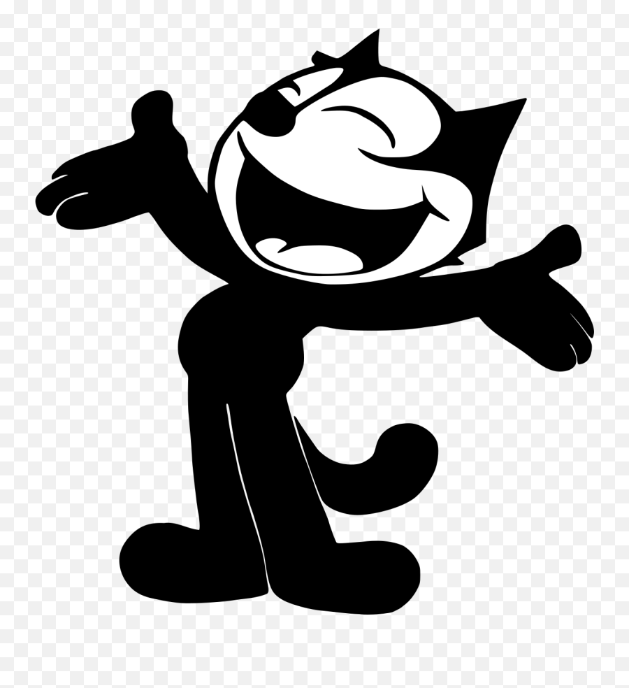 Felix The Cat - Felix The Cat Emoji,Old Disney Early 2000s Afternoon Host Emoticon Characters