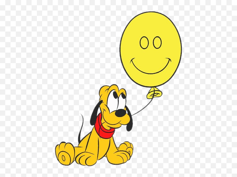 Plutocartoon Disney Balloons Sticker - Baby Pluto Disney Png Emoji,Disney Cartoons With Emoticons