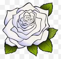 Cartoon Rose Black And White Nice Pics - Transparent Background White Rose Cartoon Emoji,Code Rose Emojis