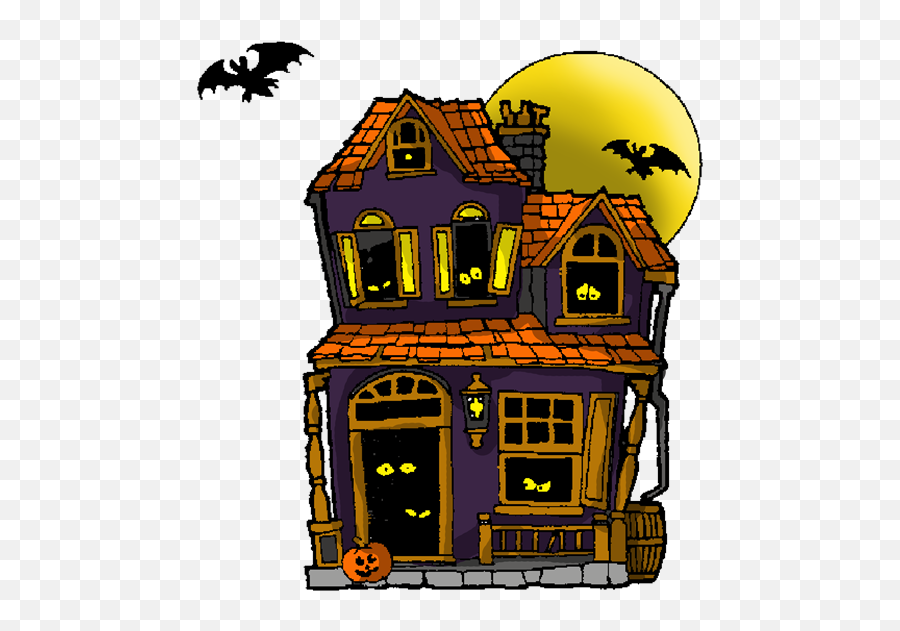 Transparent Haunted House Cartoon - Halloween Escape Room For Kids Emoji,Anispace Emoticon