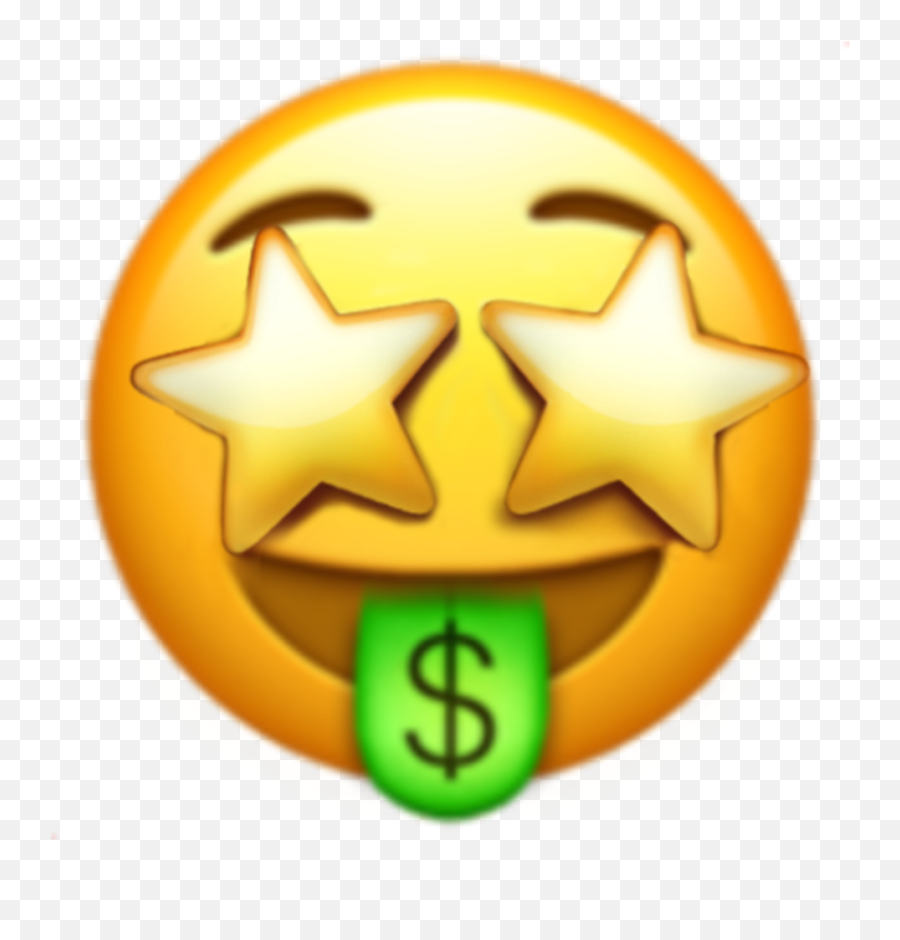 Money Star Stars Iphone Emoji Sticker - Happy,Emoji Star And Money