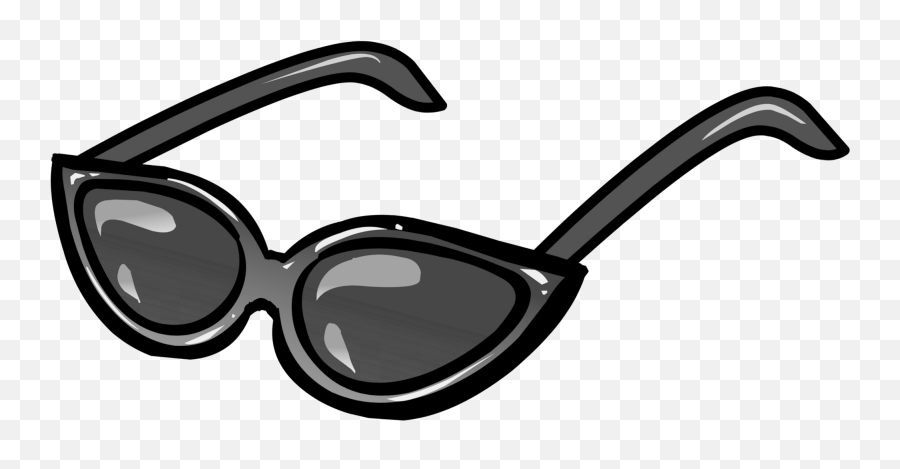 Cat Eye Sunglasses Club Penguin Wiki Fandom - Club Penguin Black Glasses Emoji,Sun Glasses Emojis Faces