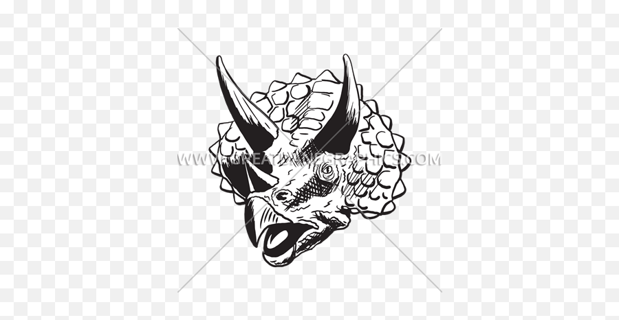 Triceratops Face Production Ready Artwork For T - Shirt Printing Scary Emoji,Emoticons Dinosaure Facebook